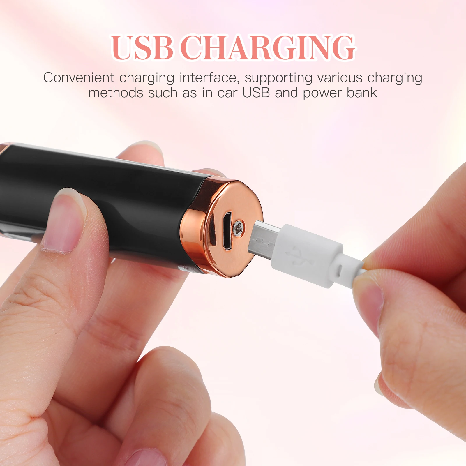 

1set Electric Electric Curler Heated 3-Level Temperature Adjustable Portable Eyelash USB Eyelash Curling Device 5V 1A