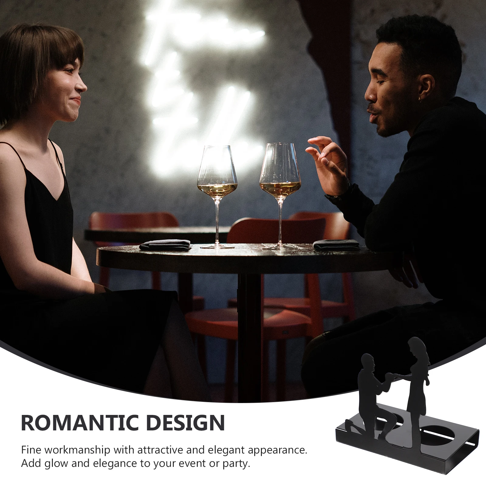 

Iron Candlestick Black Frosted Finish Modern Vintage Taper Holder For Wedding Party Decor Desktop Adornment Festival