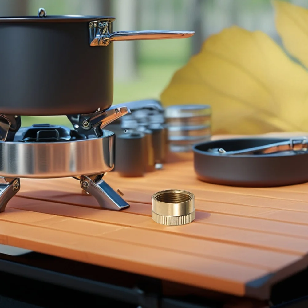 

6pcs Brass Propane Tank Caps Sealing Gas Bottle Covers Leakproof Refill Cylinder Cap For Bbq Grill Camping Stove