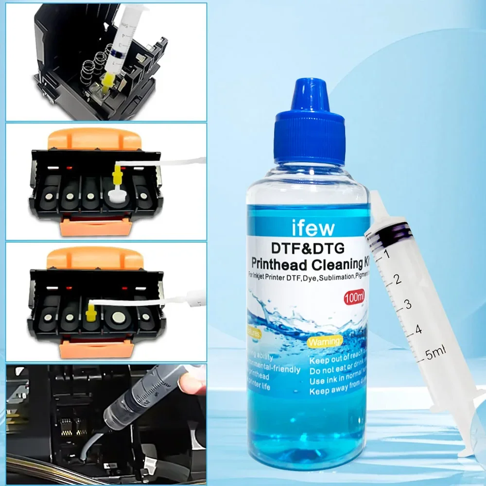 

Inkjet Printer Nozzle Head Cleaning Kit Printhead Cleaner Liquid Fluid For Epson Hp Brother Canon Printhead Clean Head Wash Set