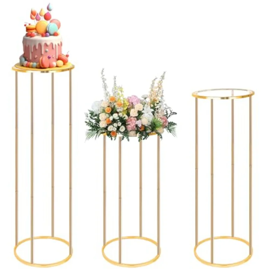 

Набор из 3 цилиндрических подставок для вечеринок – Декоративные столы-колонны для ваз, фон для дня рождения