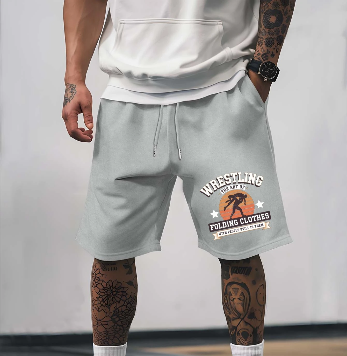 

Men's Casual Solid Color Shorts with Drawstring Waistband Design, Perfect for Summer Beach Vacations