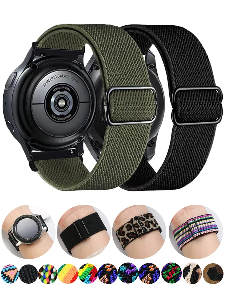20mm 22mm Band For Samsung Galaxy watch 7/4/5/6 classic/5 pro 44mm 40mm Nylon sport belt bracelet correa Huawei GT/2e/3/4 strap