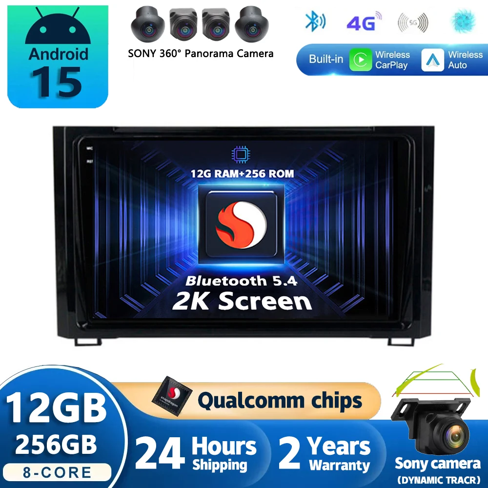 

Автомобильный радиоприемник Android 15 для Toyota Tundra XK50 2013-2020 навигация GPS мультимедийный видеоплеер стерео беспроводной Carplay Auto Wi-Fi