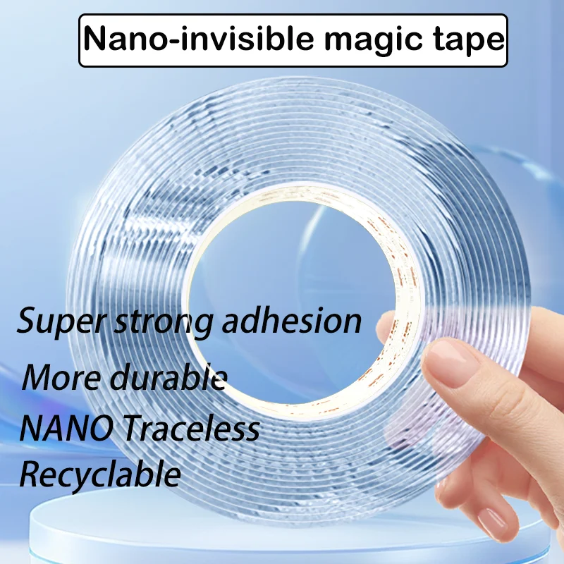 Double Sided Tape Heavy Duty Mounting Tape for Walls, Removable Adhesive Tape, Strong Sticky Strips Carpet Tape Poster Wall Tape image 3