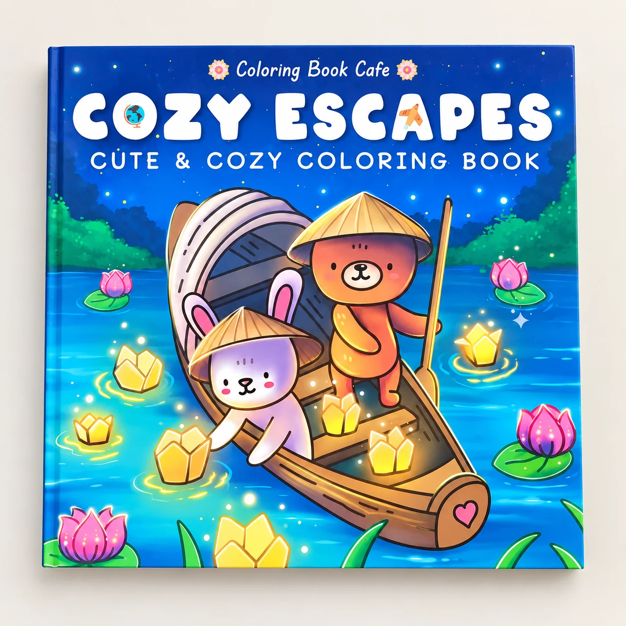 Cartoon All Kinds Of Animals Cute & Cozy Coloring Book for Stress Relief Art Drawing Book Perfect Gift for Party and Birthday