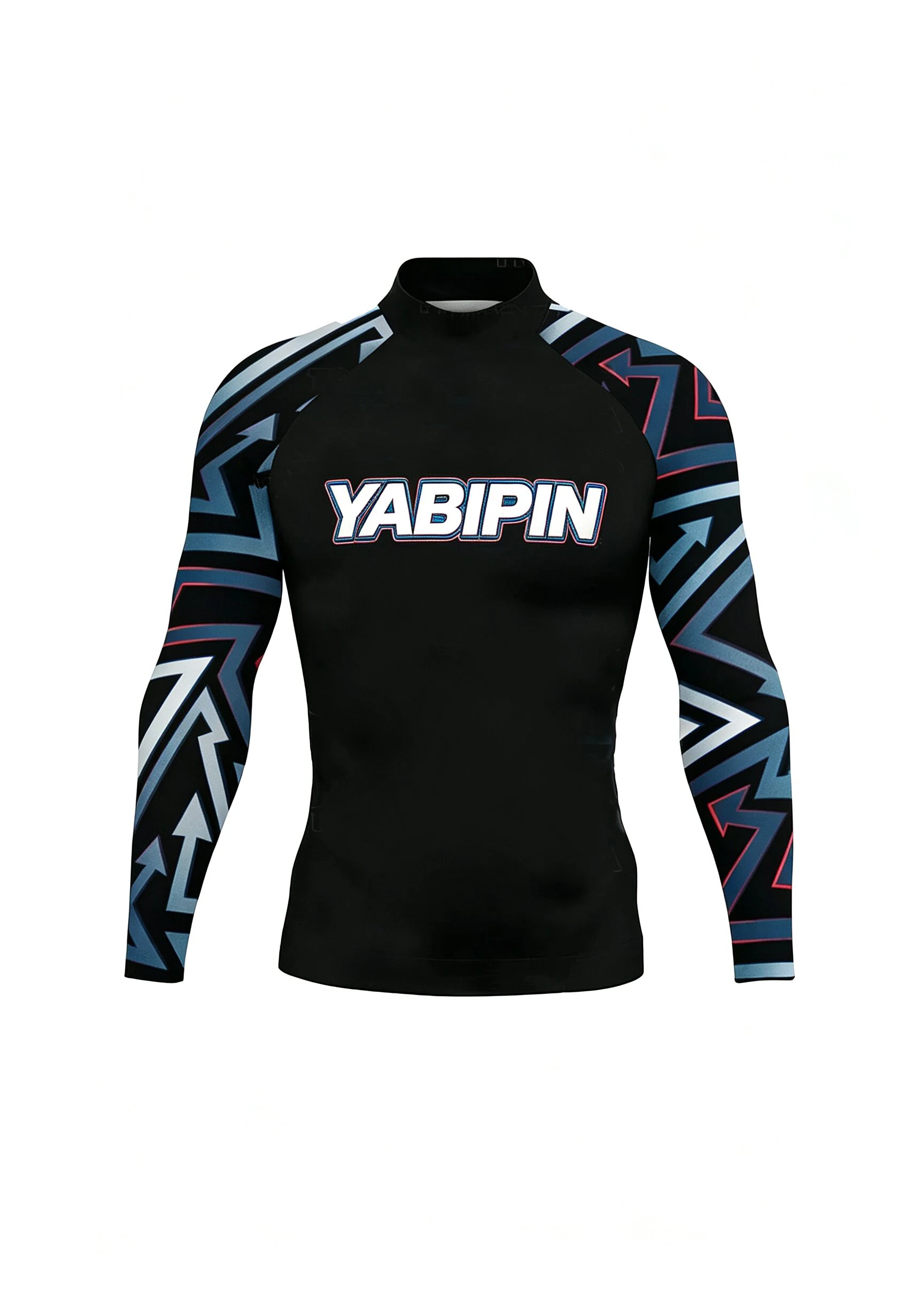 Surf Training Men’s Long Sleeve Rash Guard Stand Collar, Quick Dry Breathable Lightweight for Swimming Kayak