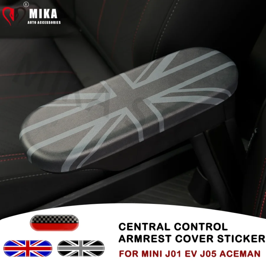 Car Center Console Storage Box Armrest Panel Cover Sticker For Mini Cooper E/SE J01 EV J05 Aceman 2024 2025 Car Accessories