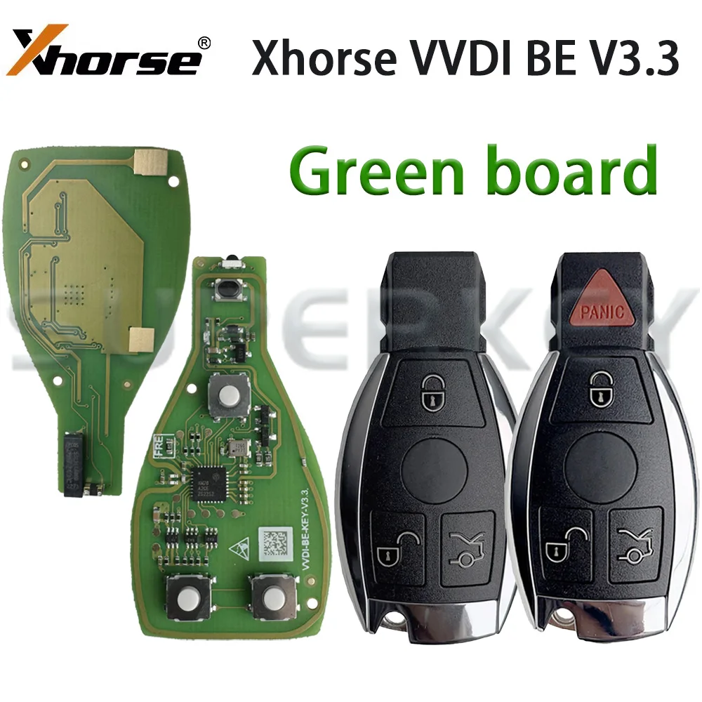 Xhorse VVDI BE Key V3.3 PCB XNBZ01EN For Mercedes Benz BGA NEC Remote Key Chip Improved Version Smart 315MHz 433MHz Green Board