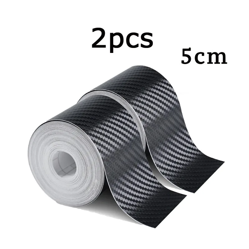 1-5m Nano Koolstofvezel Auto Tape Sticker Deur Spiegel Plakken Protector Strip DIY Bescherming Beschermfolie Waterdichte lijm