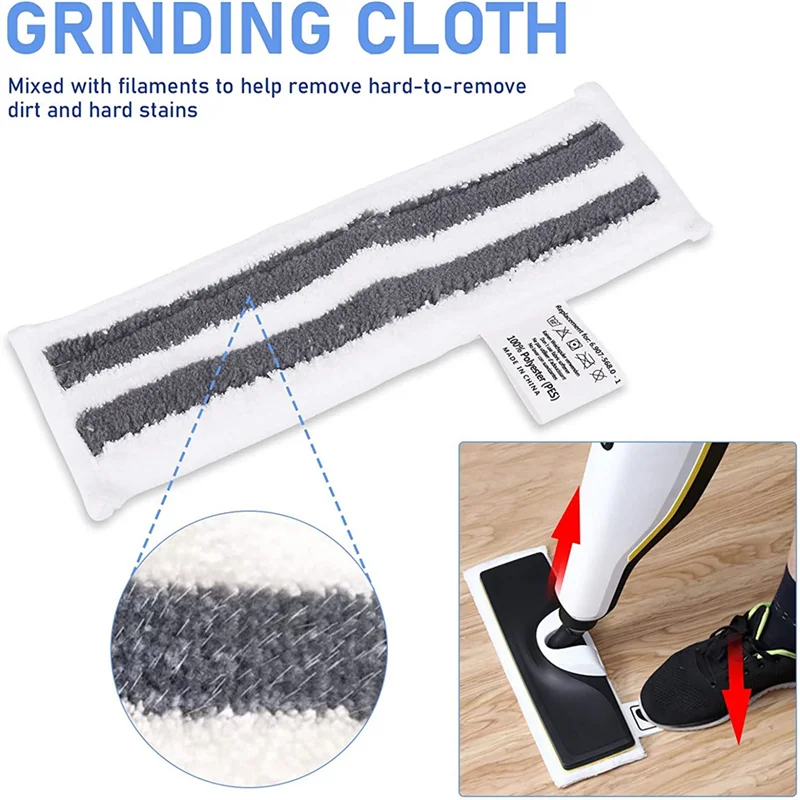 A39M 12 Piece Microfibre Cloth Set, Accessory Compatible For Karcher Steam Cleaner Easyfix SC2 SC3 SC4 SC5