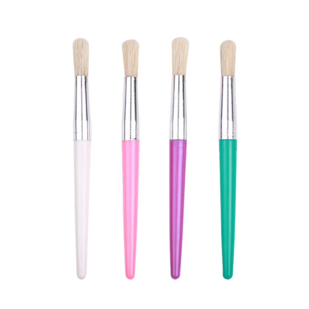 

8pcs Plastic Leak-Proof Paint Brush Set With Pen Wash Cups Random Colors For School Art Supplies Brush Pot Tool