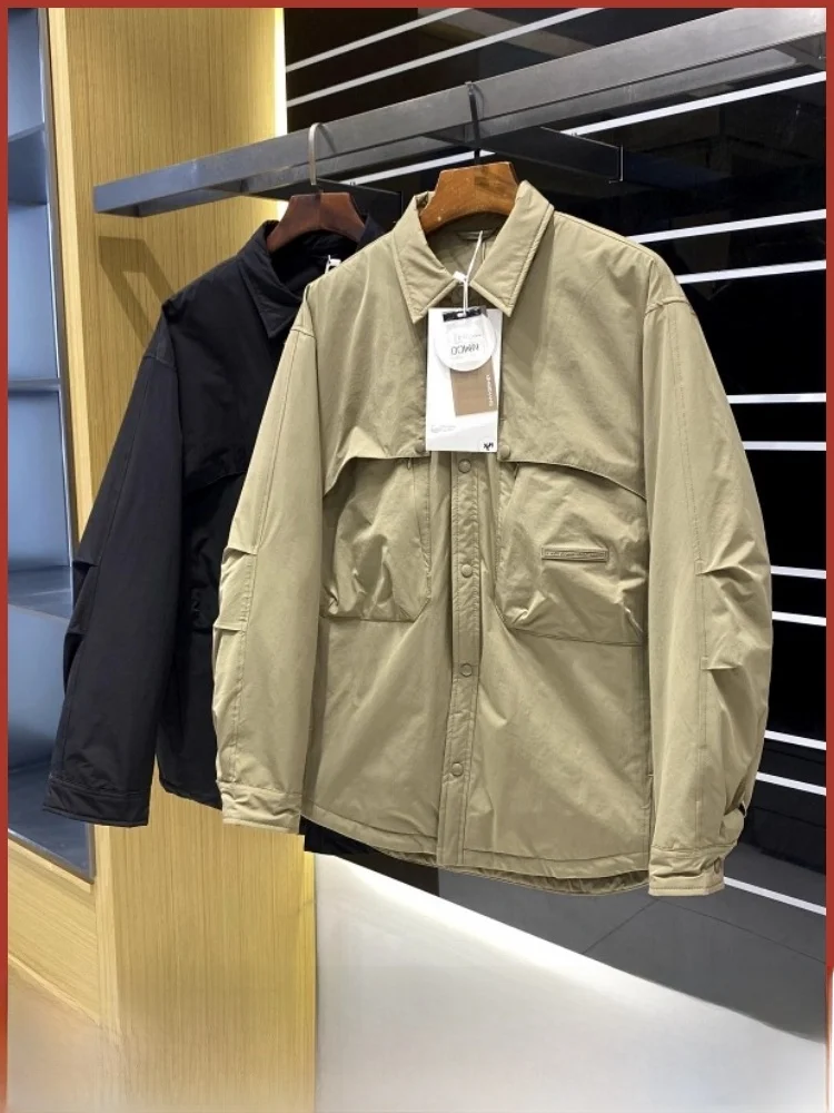 

Thiened Winter Workwear Jaet Men's Warmth Functionali Mountain Series Sle Du down Coat Youth Casual Faion