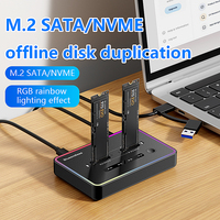 Blueendless M2 Two Bay SSD Docking Station Dual bay SSD m.2 case NVME/SATA 20/6Gbps Type C USb 3.1 For SSD Hard Disk nvme m2 ssd