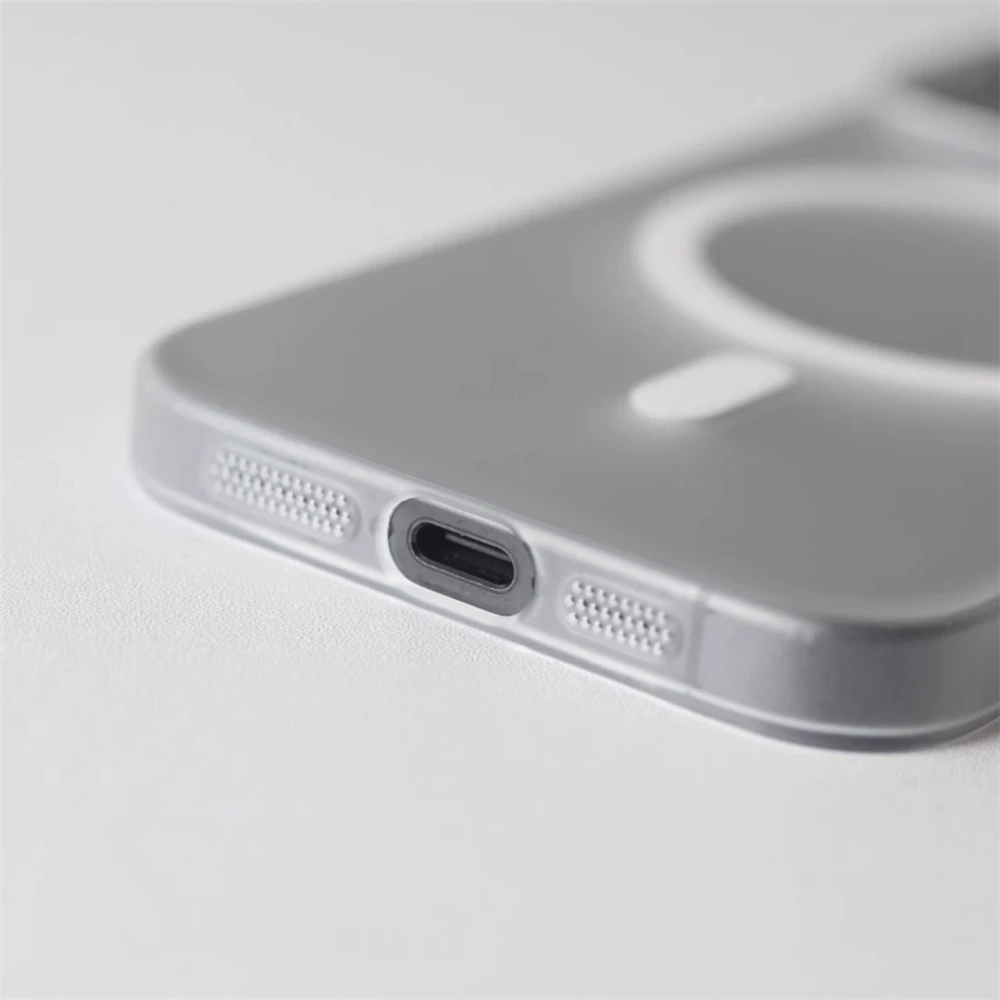 1.0 MM Ultra Thin Magnetic Translucent Matte Case For iPhone 17 16 15 Pro Max 14 13 12 Magsafe Wireless Charge Slim Hard Cover
