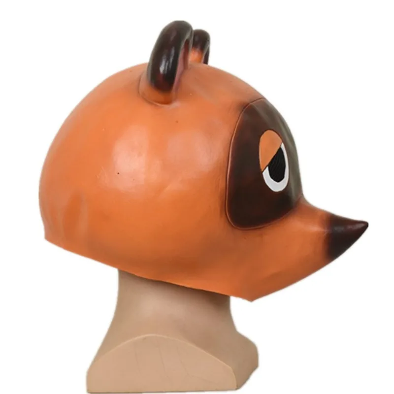 Animal Crossing Tom Nook Cosplay Full Head Mask Perform Photography Props Latex Mask Kids Carnival Party Clothing Accessories