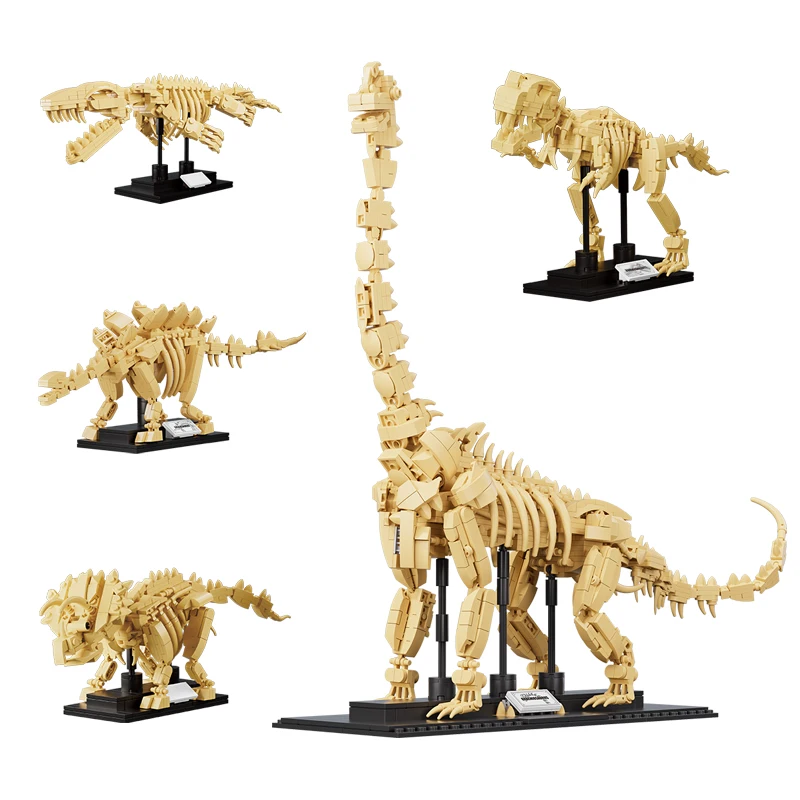 Sembo jurássico tiranossauro rex blocos de construção para crianças montar esqueleto dinossauro mosasaurus triceratops modelo presente