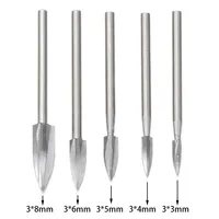 5PCS Wood Carving Engraving Drill Bit Set HSS Engraving Drill Bit For Woodworking Carbide Grinding Tool Milling Grinder Burr