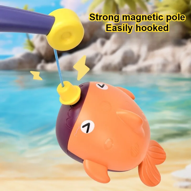 لعبة صيد السمك على شكل عقارب الساعة للأطفال، مجموعة ألعاب الاستحمام، ممارسة التنسيق بين اليد والعين، لعبة الوالدين والطفل، مادة آمنة