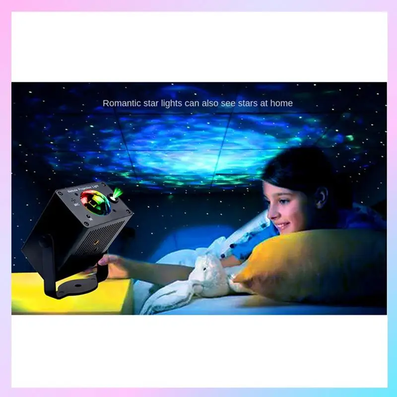 

AB25-LED Party Light Starry Ocean-Wave Projector Night Light Sound Control Atmosphere Colorful Light Full Of Star Night Light