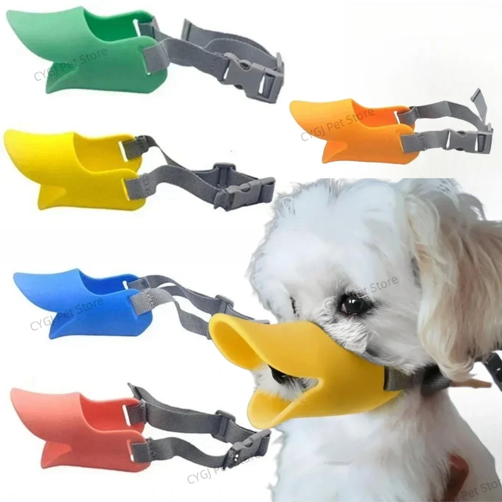 Dog Muzzle Silicone Mask Duck Muzzle Mask for Pet Dogs Anti Bite Stop Barking Small Large Dog Mouth Muzzles Pet Dog Accessories