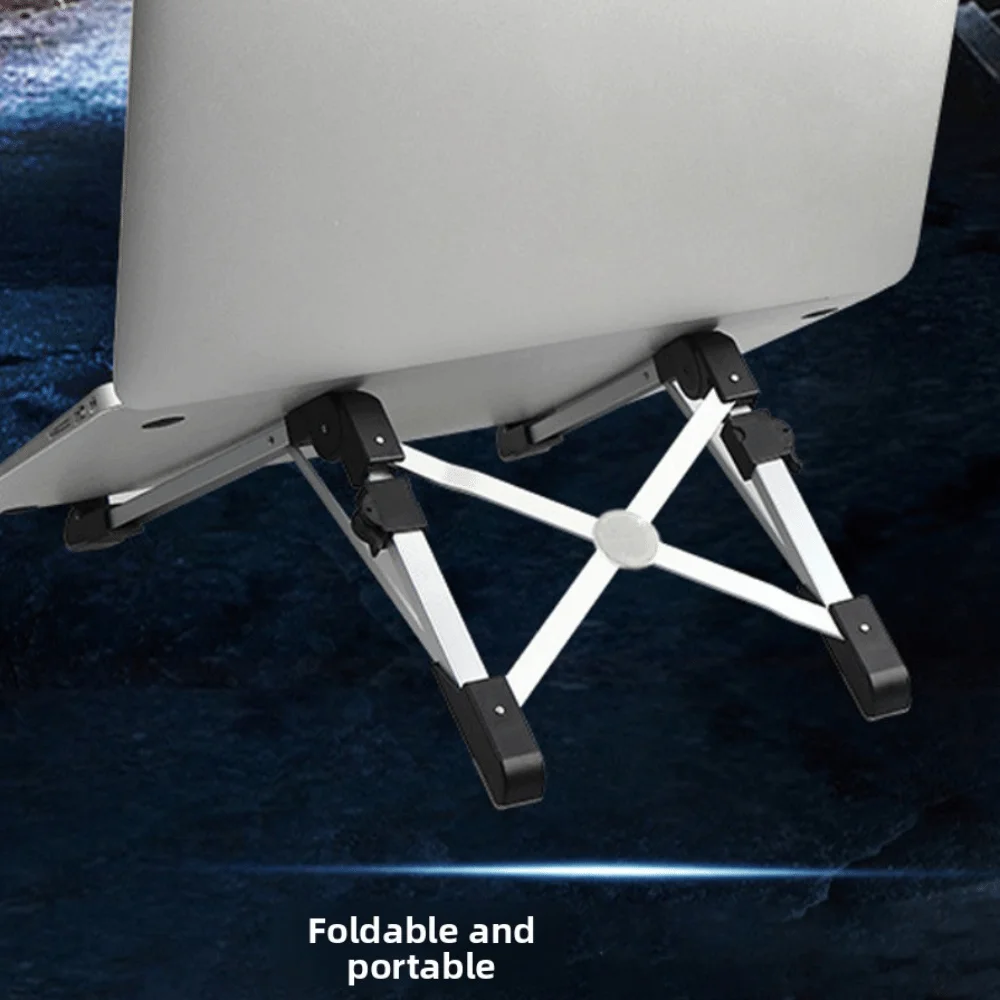 

Adjustable Laptop Holder Stand Foldable Lifting Laptop Cooling Bracket Portable Aluminum Alloy Notebook Support Base Bedroom
