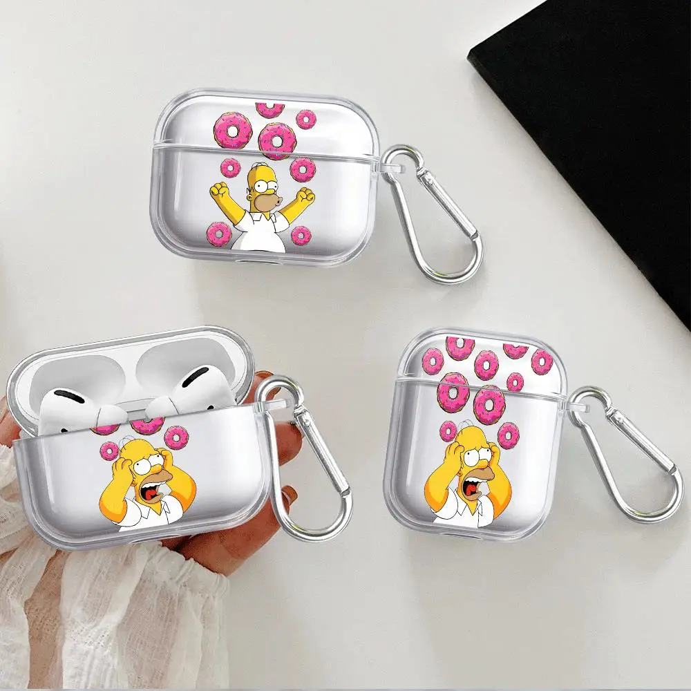 Case For Airpods Pro2 1 Pro3 2 Pro 3 4 Clear Earphone Cases Cover The Simpsons Homer
