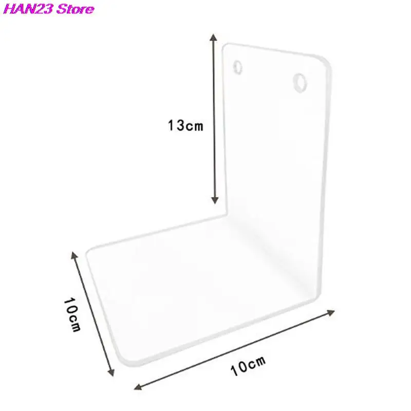 13x 10 x 10cm Transparent Acrylic Bookends Stand Bookshelf Desktop Decorative Storage Rack Bookend Book Holder School Stationery
