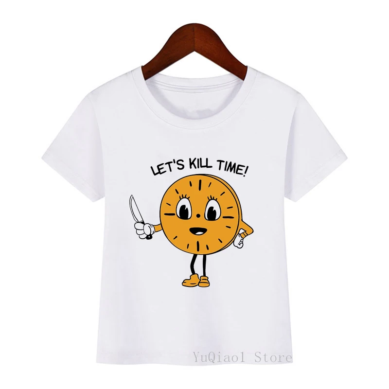 Tva Tijd Vliegt Angel Cartoon Print T-shirt Tops Voor Meisjes/Jongens Grappige Loki Kinderkleding Zomer Korte Mouw T-shirt jongen