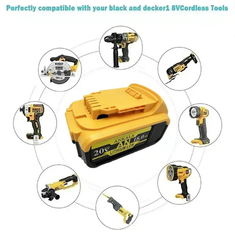 Dewalt 전동 공구용 배터리, DCB206, 20V, 18.0Ah, DCB206, 20V, DCB205, DCB200, 100% 정품, 신제품