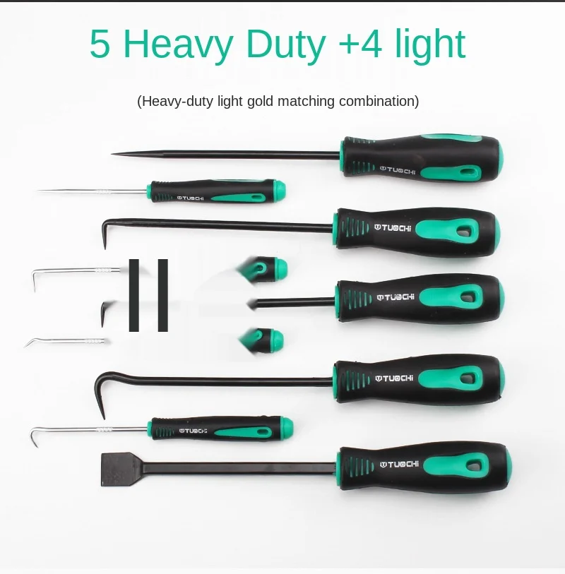 9-piece Set of Seal Ring Hook Screwdriver Disassembly Prying Oil Puller O-ring Removal Tool