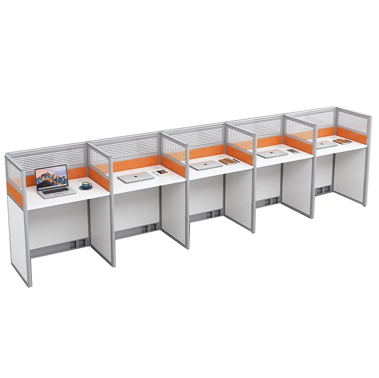 

Office Furniture Call Center Office Cubicles with Glass Divider Manufacturers 5 Person Desk Cubicle