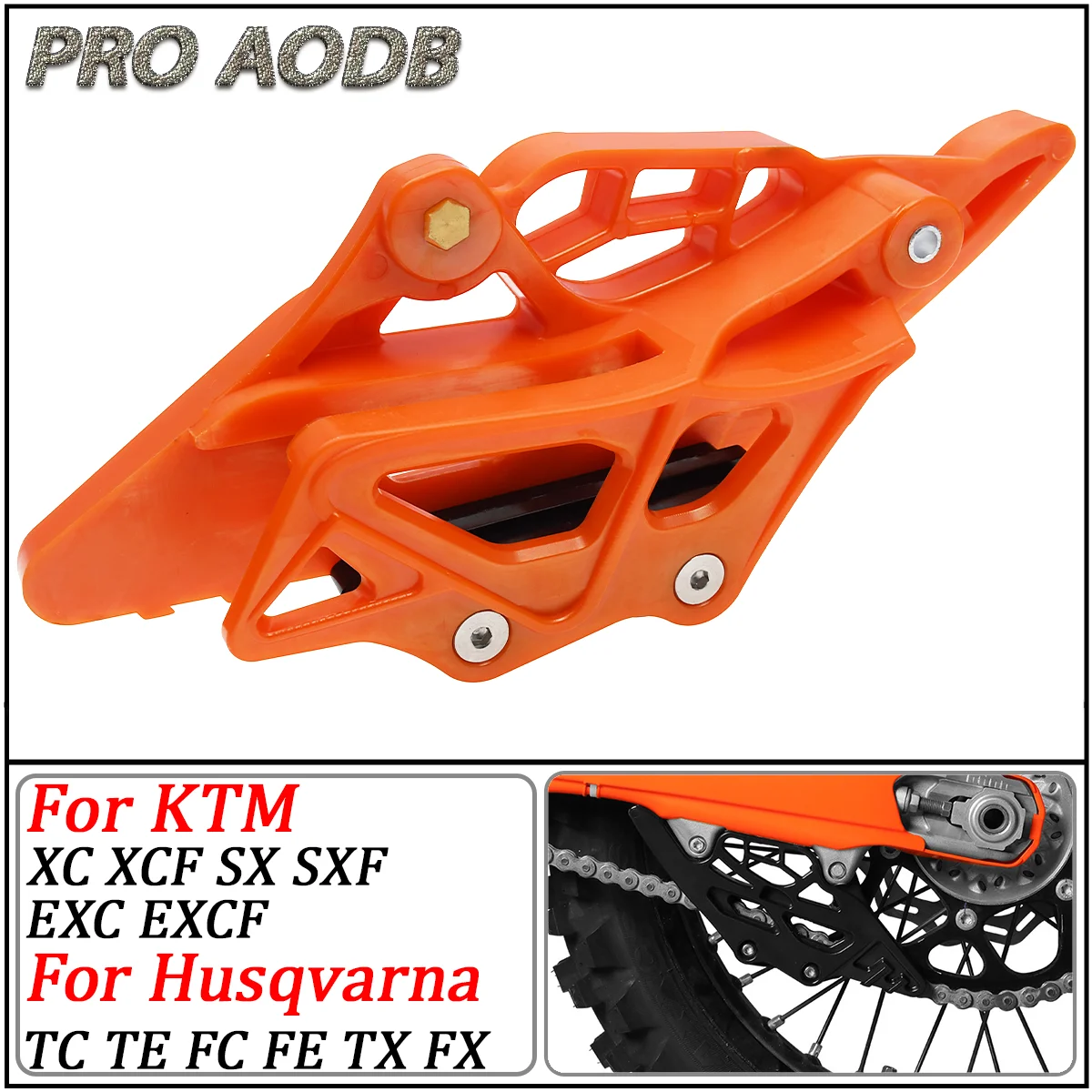 

For KTM EXC 300 EXC-F 350 Husqvarna TE 300 250 GasGas EC 300 250 2024 Rear Chain Guide Slider Protector Swingarm Guard Cover Kit