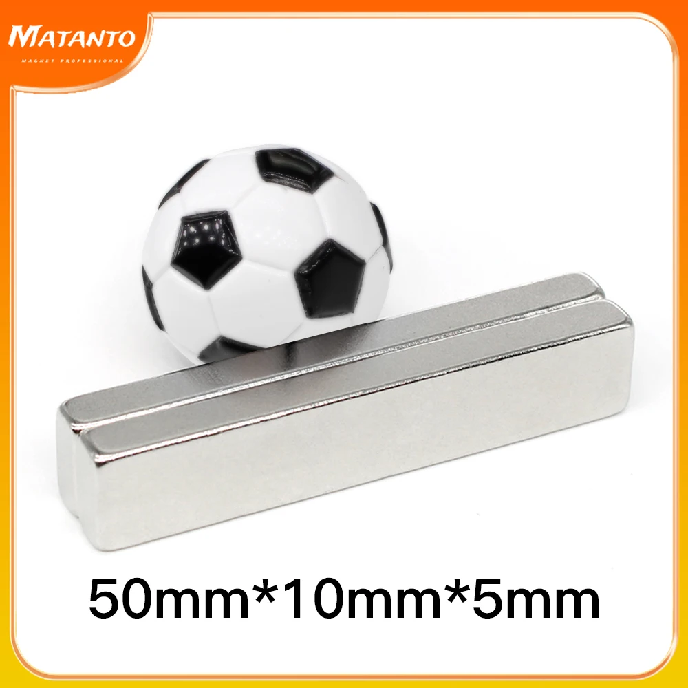 

1/2/5/10/15/20PCS 50x10x5mm Thick Block Rare Earth Magnet N35 Quadrate Neodymium Magnets 50x10x5 Permanent NdFeB Magnet 50*10*5