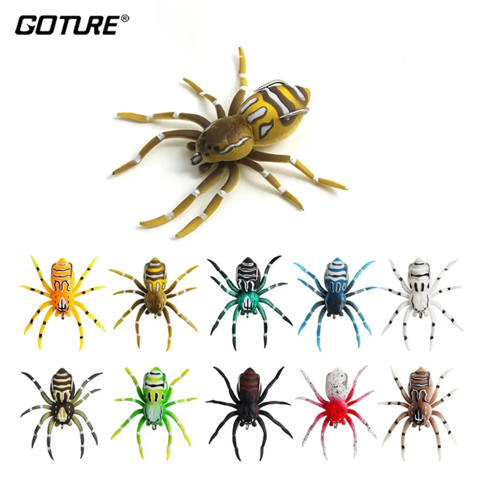 

Goture 6g 7cm Realistic Spider Soft Fishing Lure Topwater Bait with Quality Hooks for Freshwater Saltwater Fishing accessories