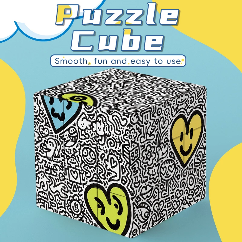 3x3x3 Kubus Ajaib Hati Doodle  - Brain Teaser Cube ulasan dan harga