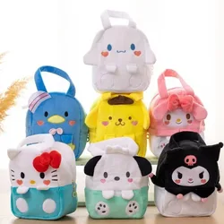 Anime Sanrio Cinnamoroll Kuromi Hello Kitty My Melody Cute Cartoon Schoolchild Handheld Organizer Lunchbox Bag Gift for Friend