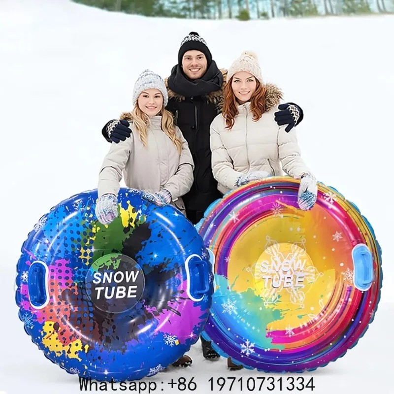 1pc Colorful Inflatable Skiing Ring Outdoor Sports Ski Ring Ice Snow Equipment