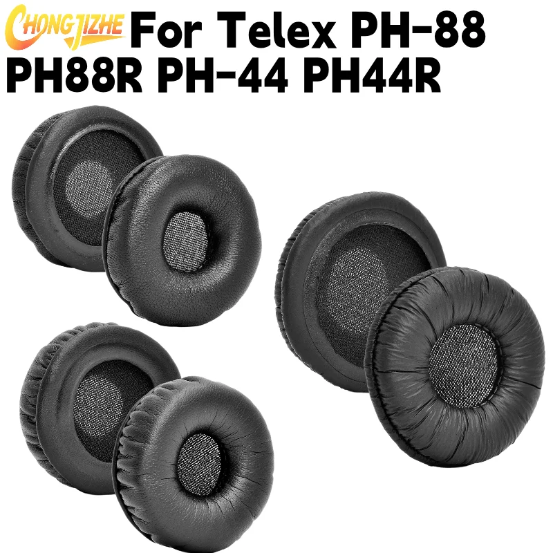 Replacement Protein Leather Ear Pads For Telex PH-88 PH88R PH-44 PH44R Communication Headset Memory Foam Earmuff Repair Parts