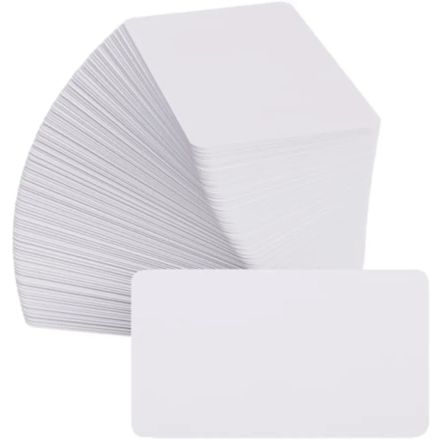 3.5 x 2 Blank Business Cards 100Pcs 200 GSM White Cardstock, Kraft Paper Note Card, Thank You Cards, Small DIY Message Card for