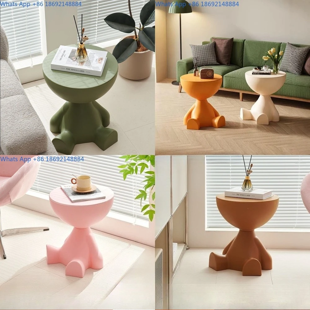 

Creative small coffee table for home living room portable side table for sofa bedroom nightstand replacement round mini table