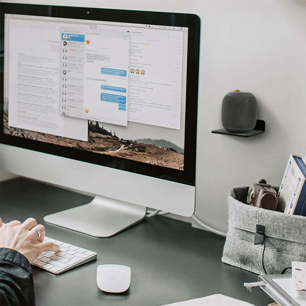 حامل مكبر صوت أكريليك متعدد الوظائف مكبر صوت محمول حامل رف جداري لكاميرا الويب والهواتف المحمولة لجهاز توجيه Logitech UE Wonderboom #3