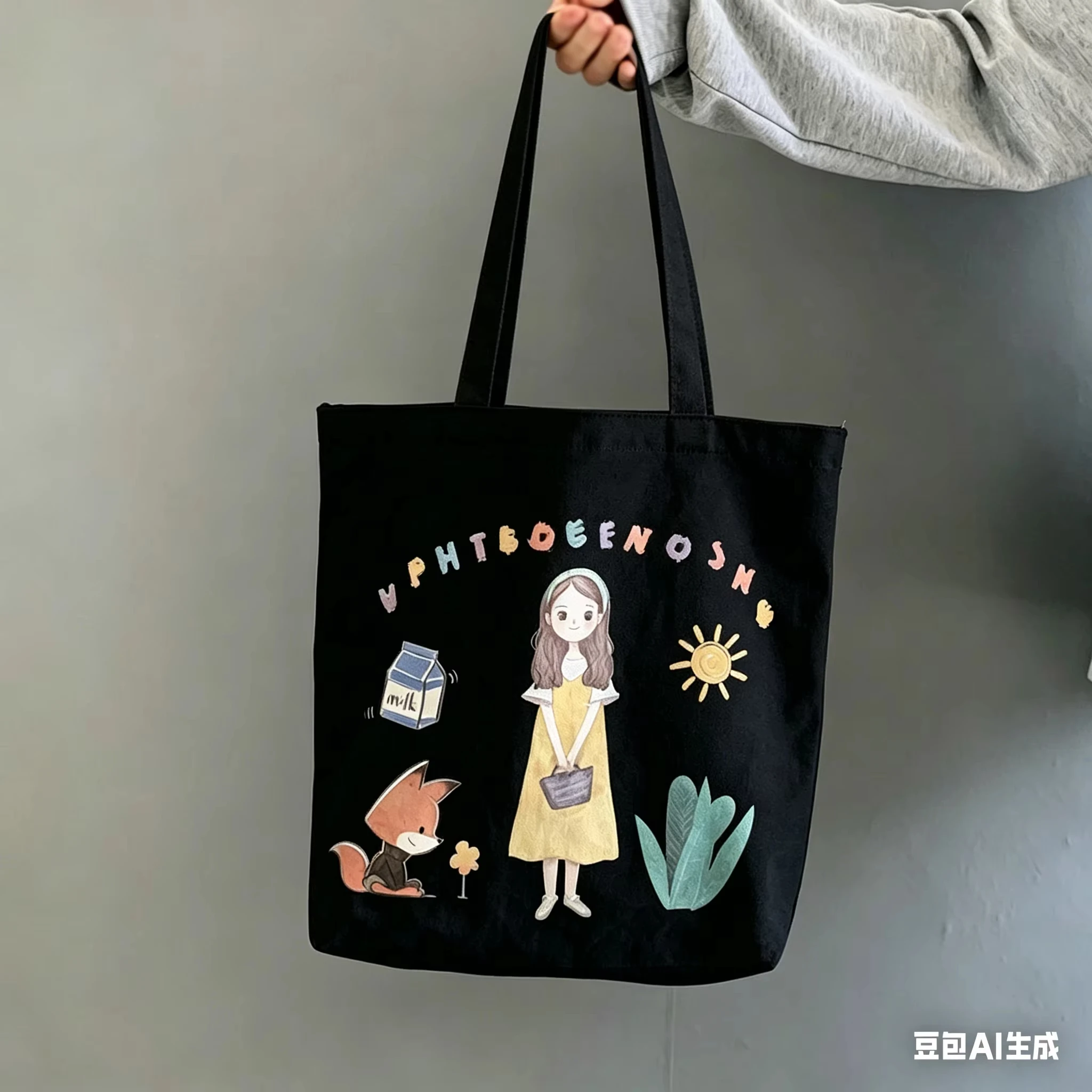 

2026 new Trendy Women's Canvas Bag - Cute Single Shoulder Design for Japanese-style Schoolgirls' Canvas Bag