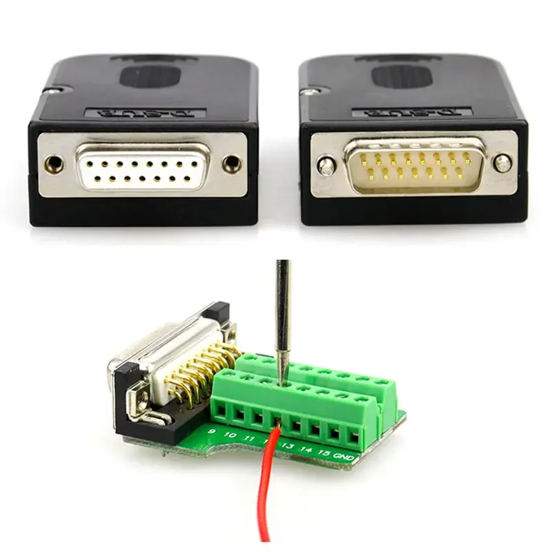 DB15 コネクタ D-SUB アダプタ 15 ピン ブレークアウト ボード オス