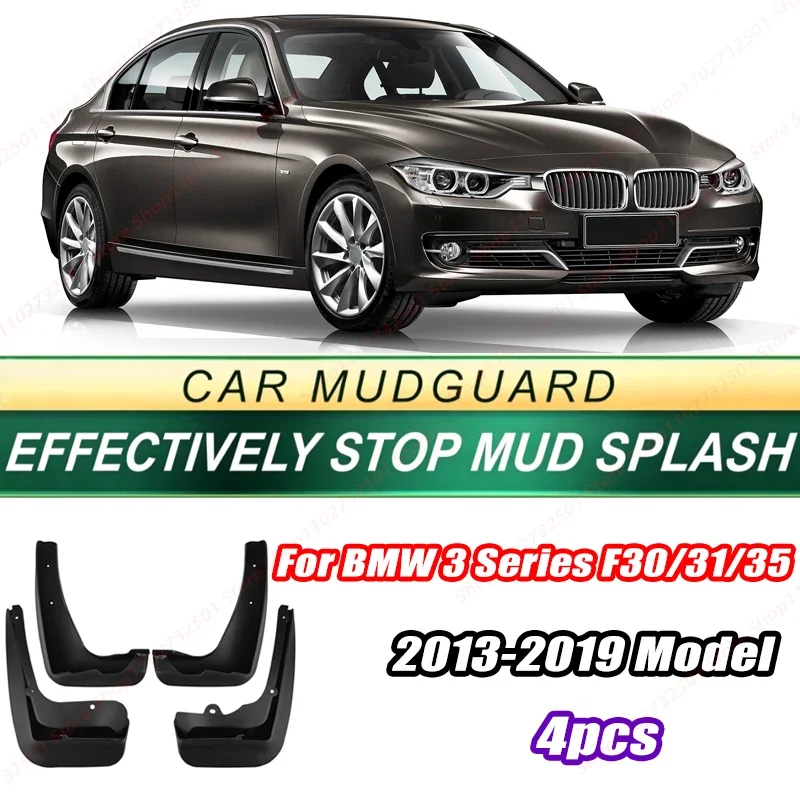 For BMW 3 Series F30/31/35 2013-2019 Model 4PCS Front Rear Mud Flaps Splash Guards Fender Mudguards Auto Accessories