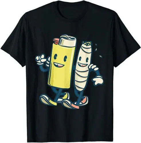  Lighter Joint Friends 420 Smoking Weeb Parody T-Shirt - MADE IN USA