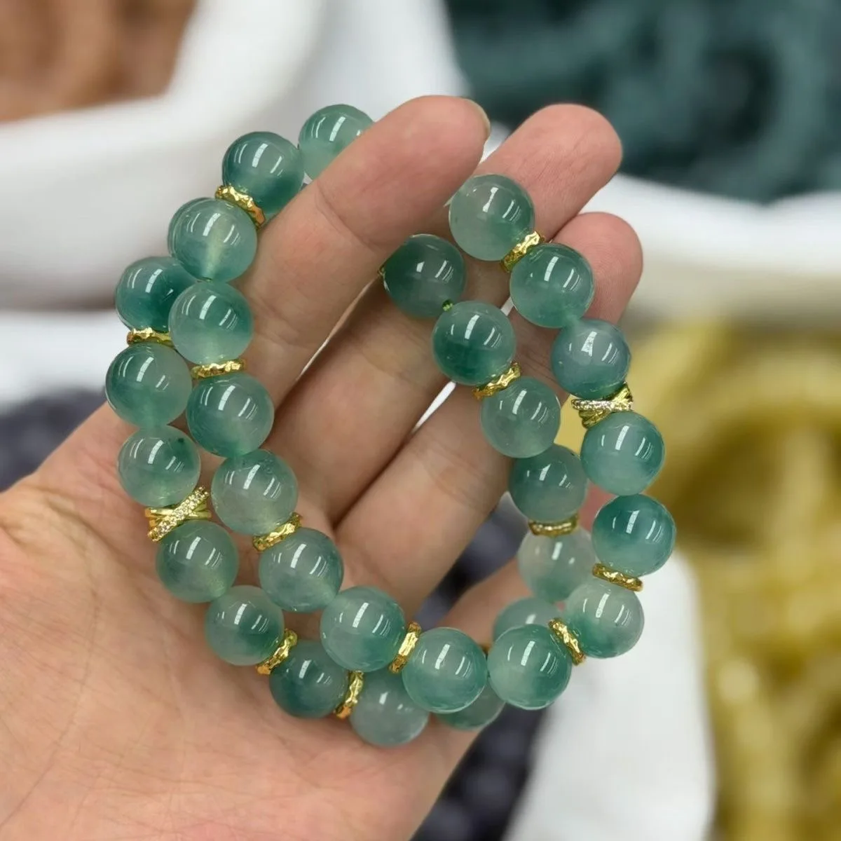 Certified natural AAAAA grade ice jade inlaid with wealth pendant and necklace