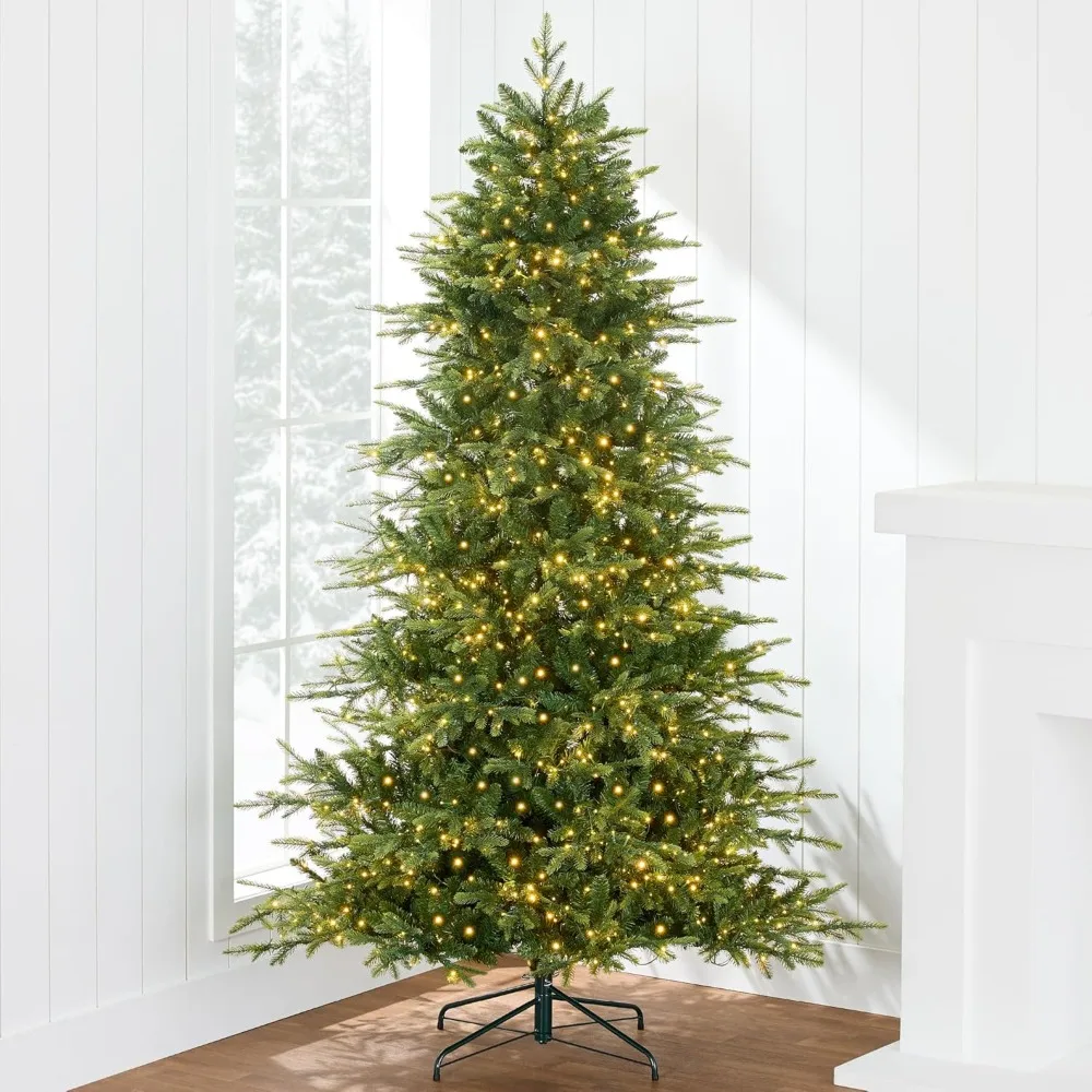 

Best Choice Products Full Aspen Christmas Tree, 9ft Pre-lit Noble Fir w/ 2,000 Super Bright Twinkling Micro LED Lights, 2-in-1 W
