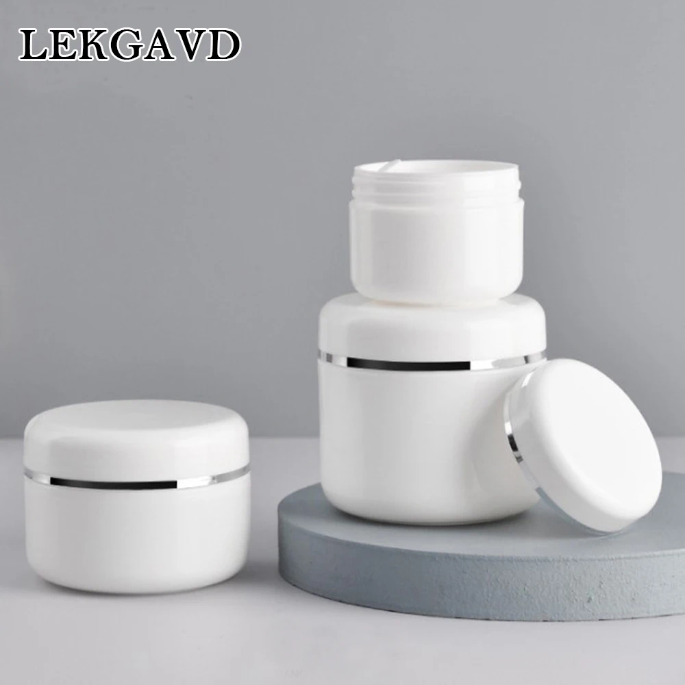 20/30/50/100/150/250ML Hervulbare Flessen Reizen Gezichtscrème Lotion pot Cosmetische Container Witte Plastic Lege Make-up Pot Pot