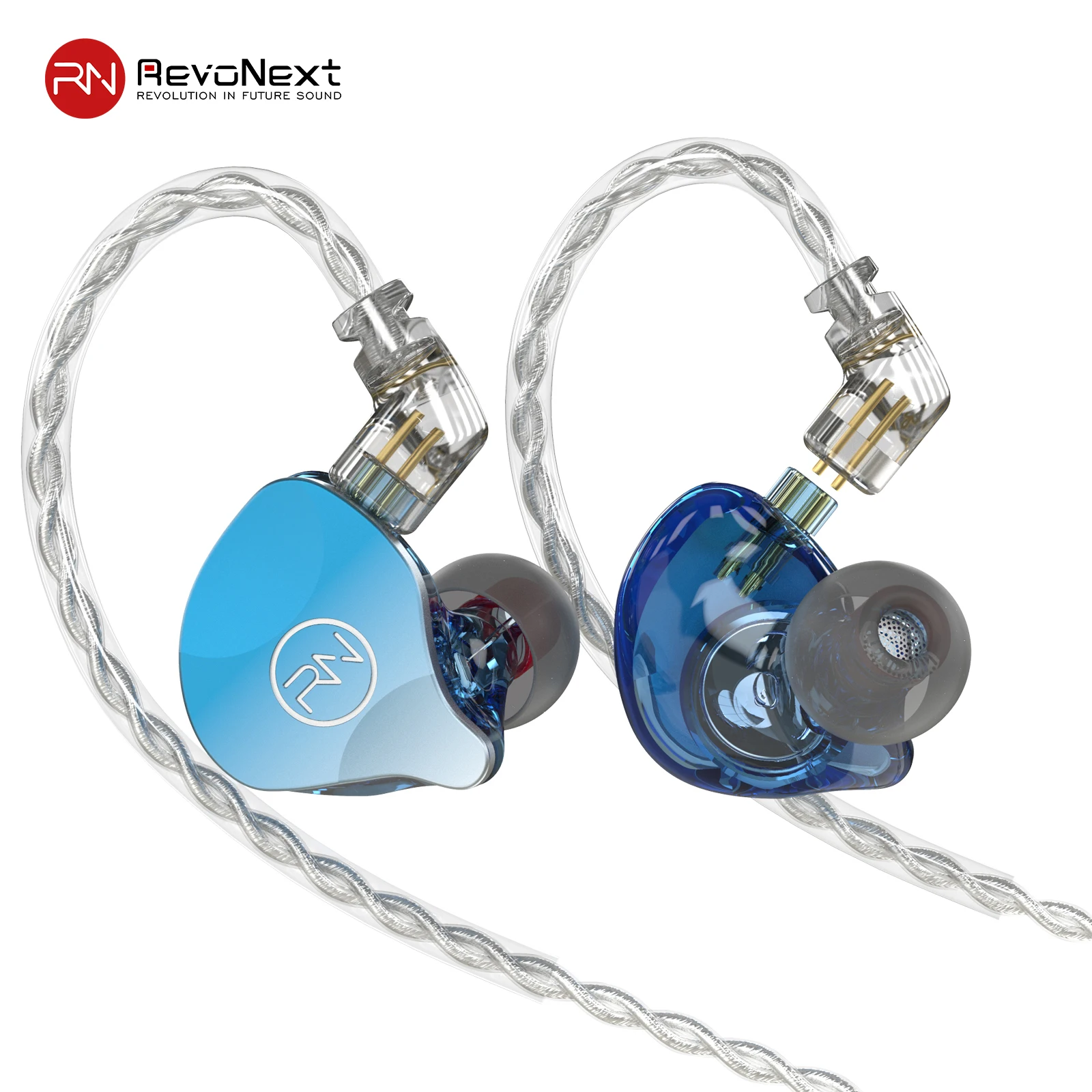 RevoNext RH-213 Plus Wired in Ear Monitors Earbuds 1DD+1BA HiFi Stereo Earphones for Musicians Drummers Singers